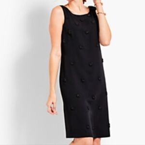 Talbots Black Textured Mini Dress